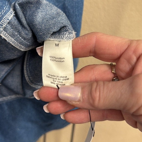 Ronny Kobo Denim Ruffle Dress Size M - Picture 5 of 13